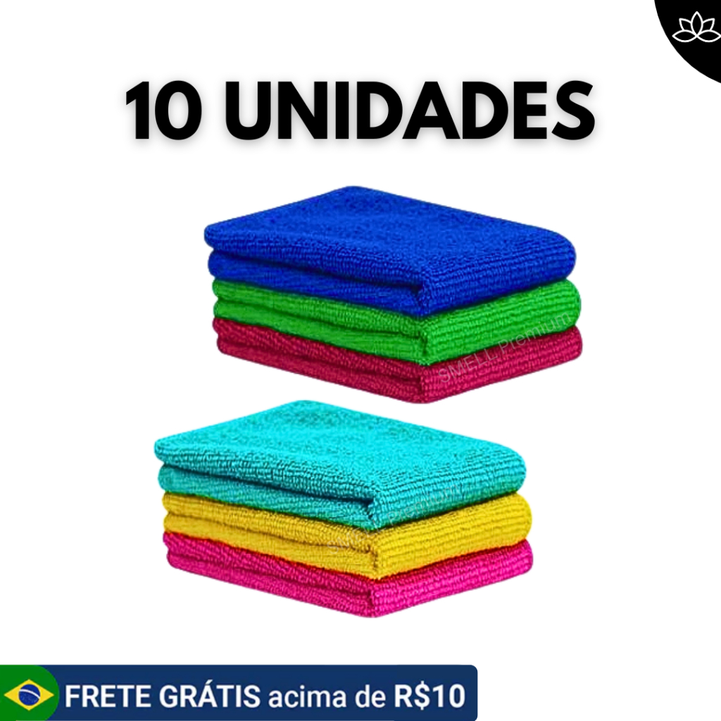 Kit Panos Microfibra 3, 6 ou 10 Unidades 30x30cm N