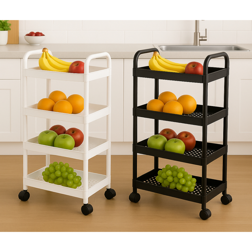 Organizador Móvel Com 4 Prateleiras Para Diversos