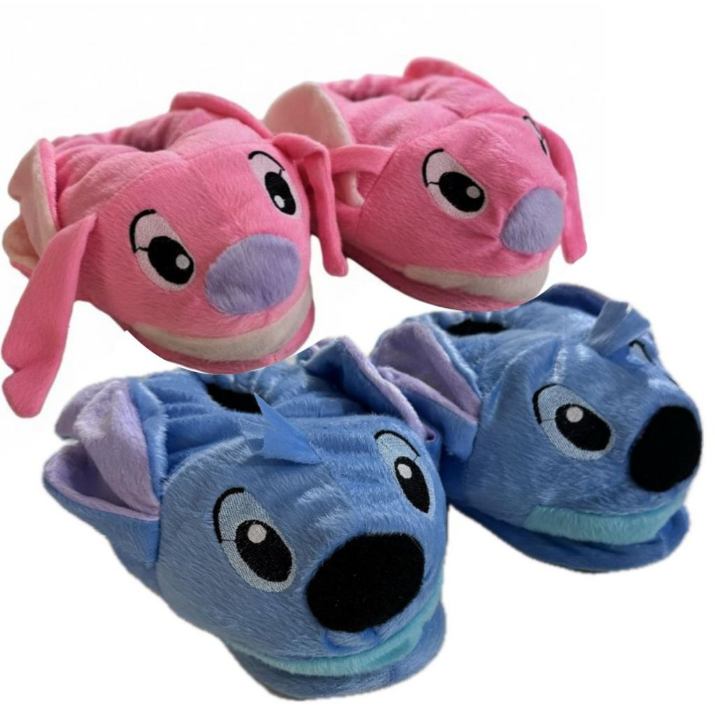 Pantufa Lilo Azul ou rosa Moda Infantil e Adulto 2