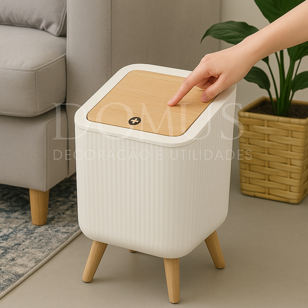 Lixeira Tampa Click Dispenser Integrado De Sacos D