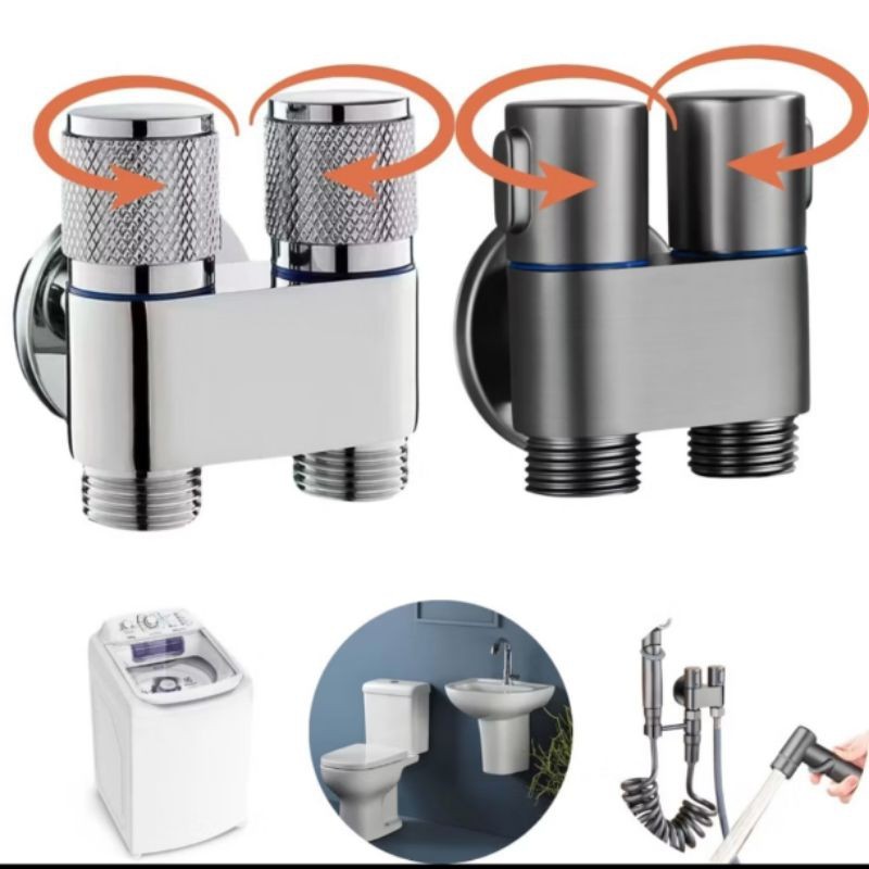 Registro Duplo Máquina De Lavar Ducha Higiênica 