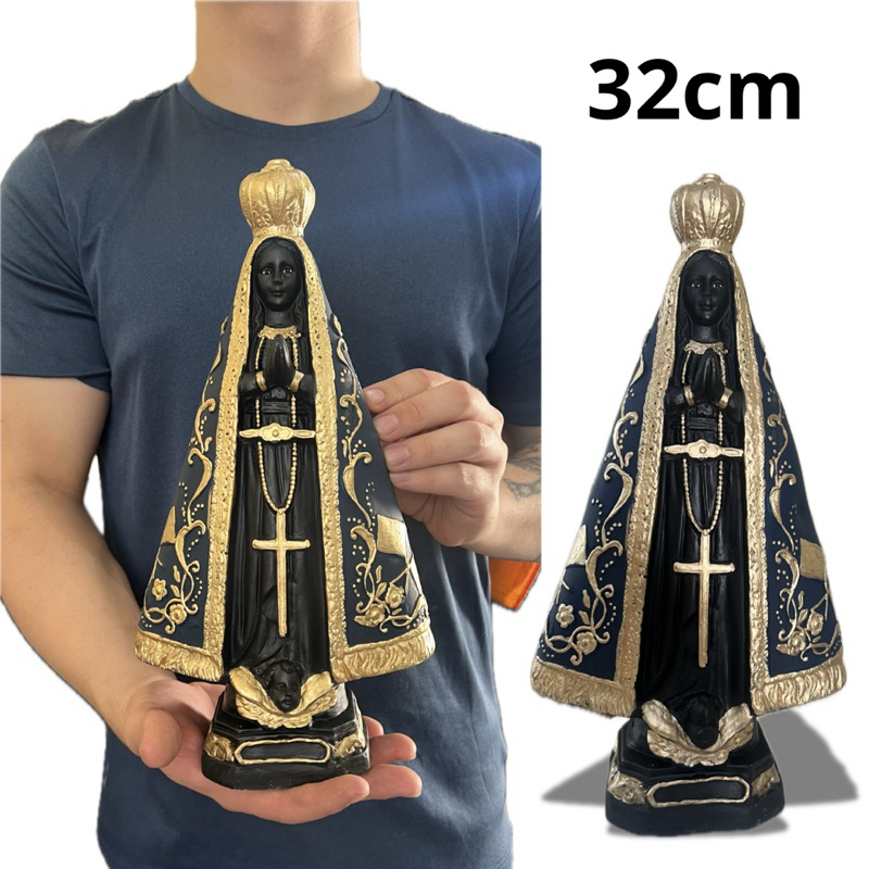 Nossa Senhora Aparecida Italiana 32cm Resina e Ges