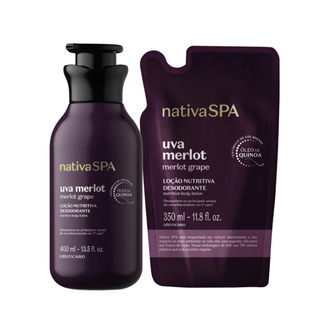 Boticário Nativa Spa Uva Merlot Kit Hidratante 40
