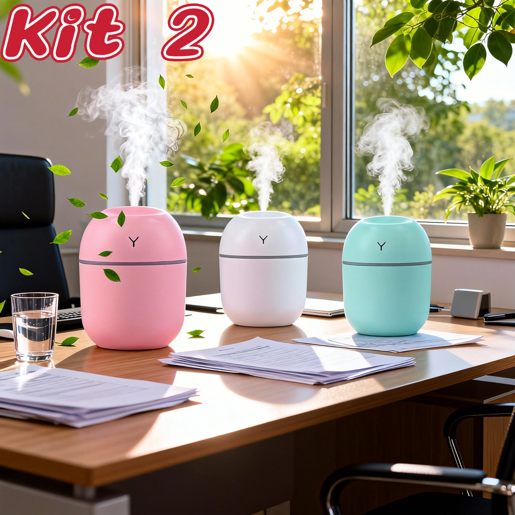 Kit 2 Umidificador de Ar Egg 250ml Difusor Aromate
