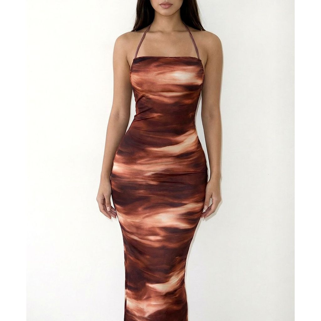Vestido Feminino Longo Decote sexy Tubinho Moda Gr