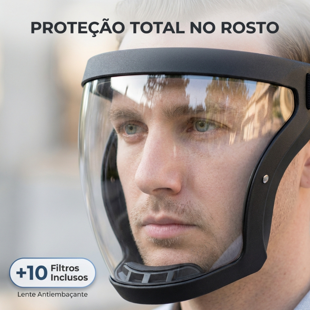 Máscara De Proteção Facial Completa À Prova De