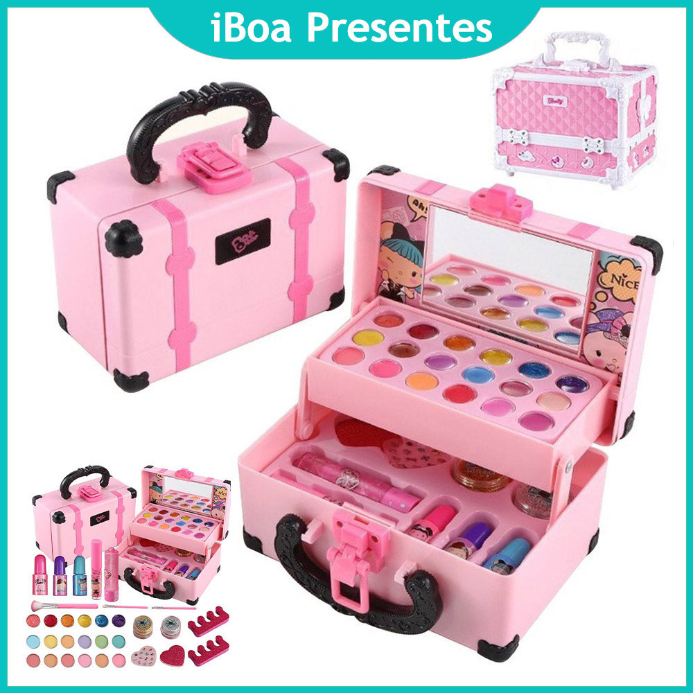 Conjunto De Maquiagem Infantil Lavável 32 Peças 