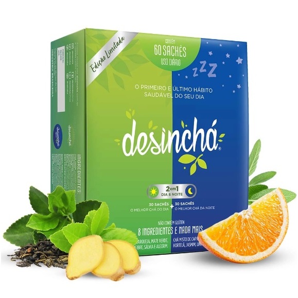 Desinchá Misto Dia E Noite 30 Dias 60 Sachês 100