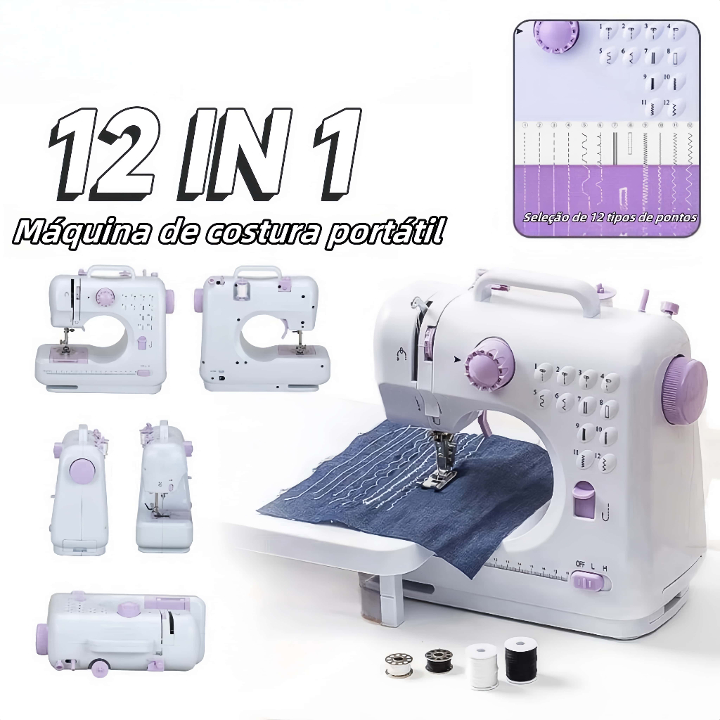 NOVO Mini Máquina De Costura Multifuncional Domé