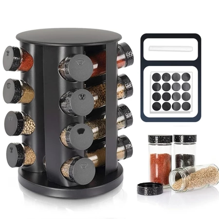 Kit 16 Porta Tempero Condimento Organizador Girat�