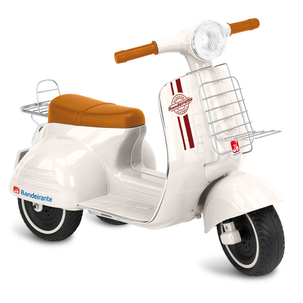 Lambreta Elétrica Banderetta 6v Branca Bandeirant
