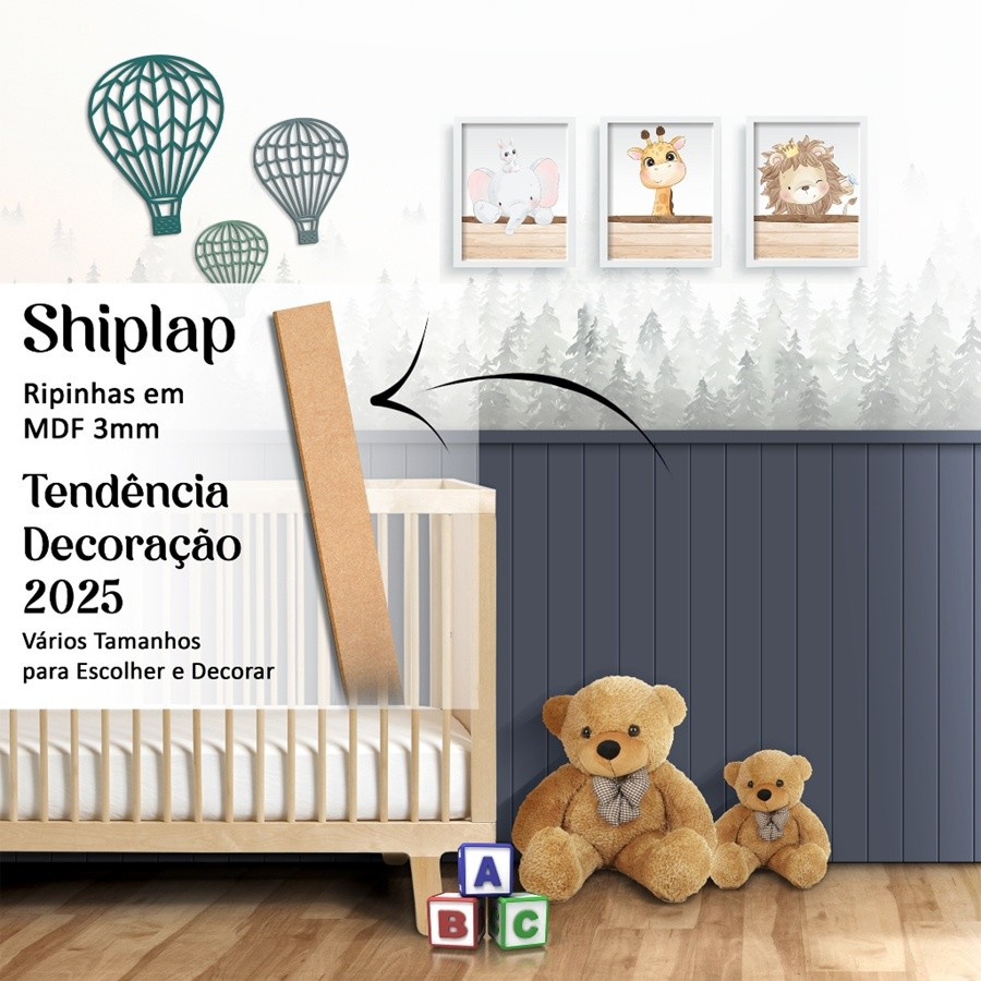 Kits 5, 10 e 15 Ripas Ripado Decorativo Shiplap re