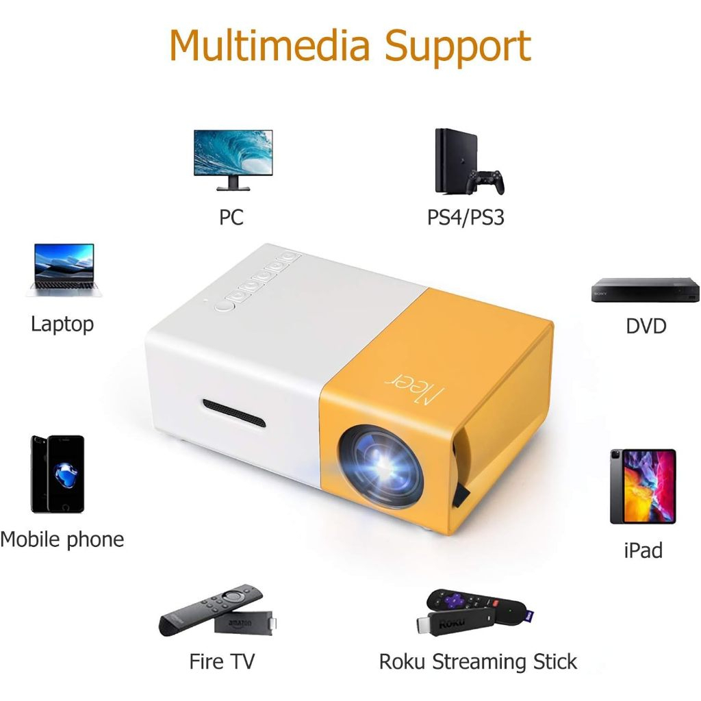 Mini Projetor Portátil Led 1080p 600 Lúmens Hdmi