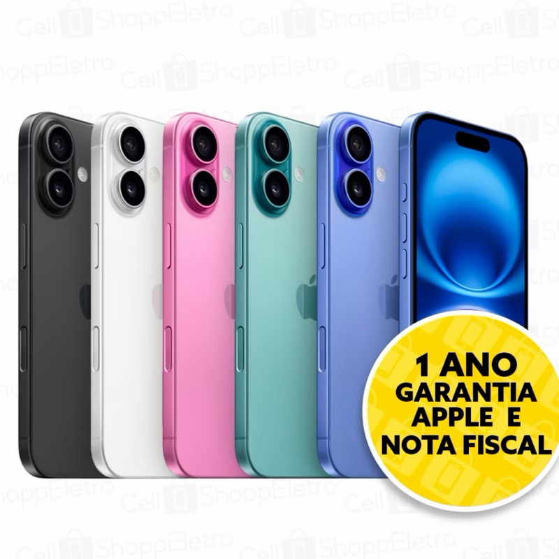 iPhone 16 ou 16 Plus 128GB / 256GB Lacrado com 1 A