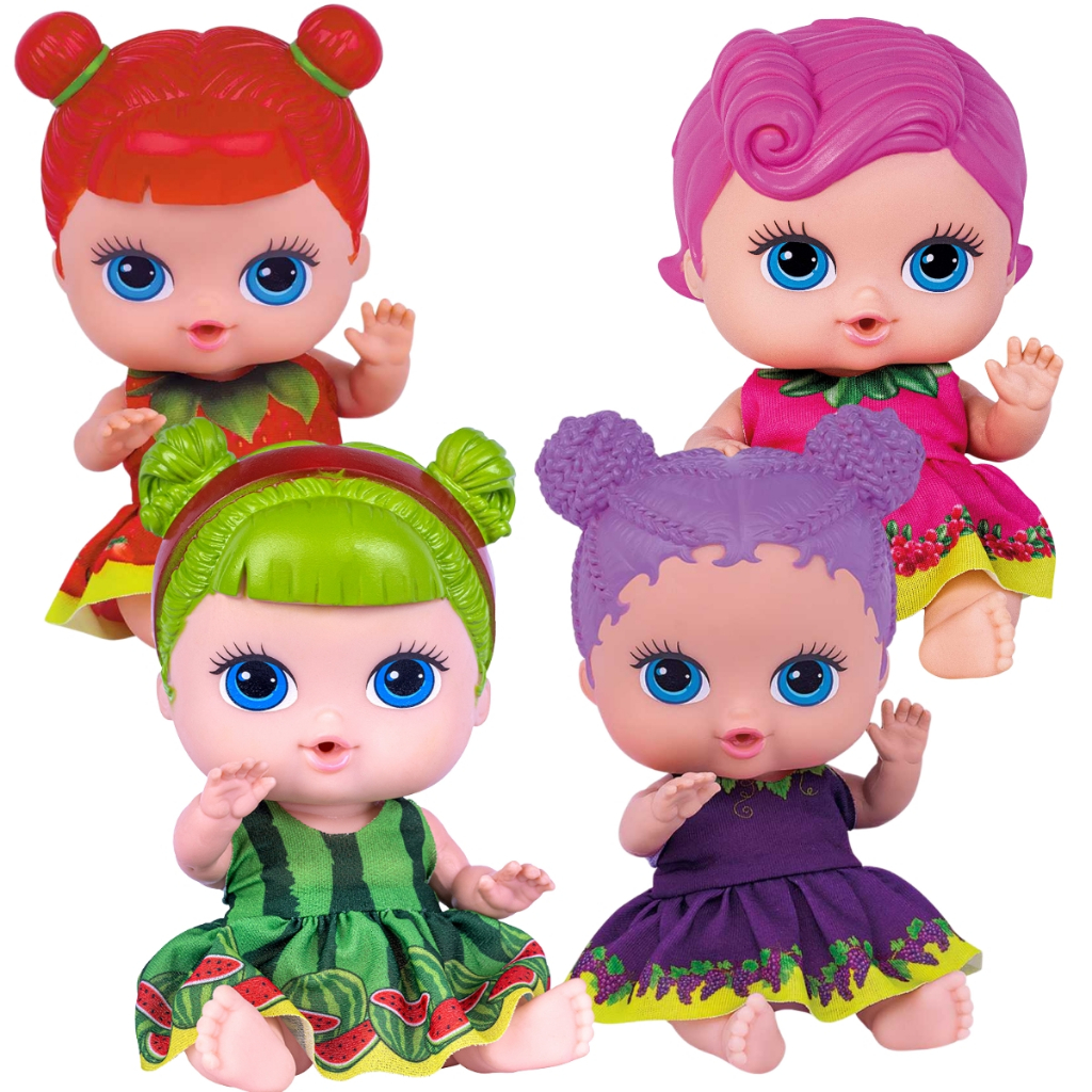 Boneca Coleção Frutinhas Cheiro de Fruta Morango