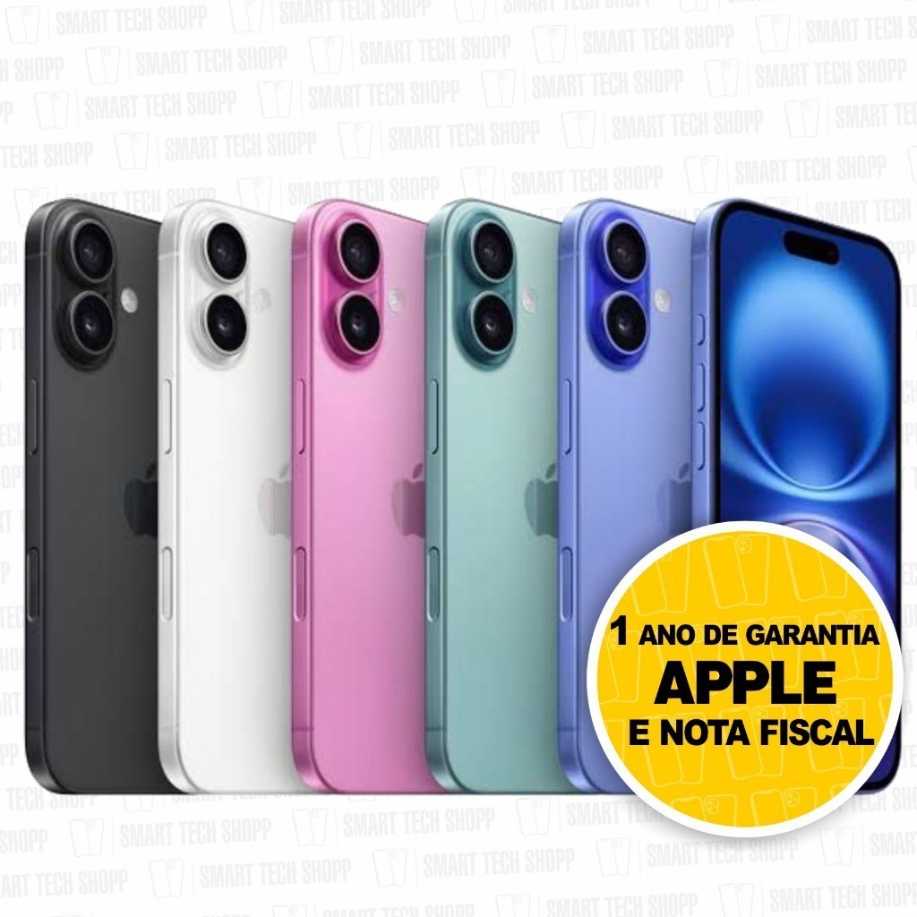 Fone sem fio + Celular IPhone 16 128Gb – Nov