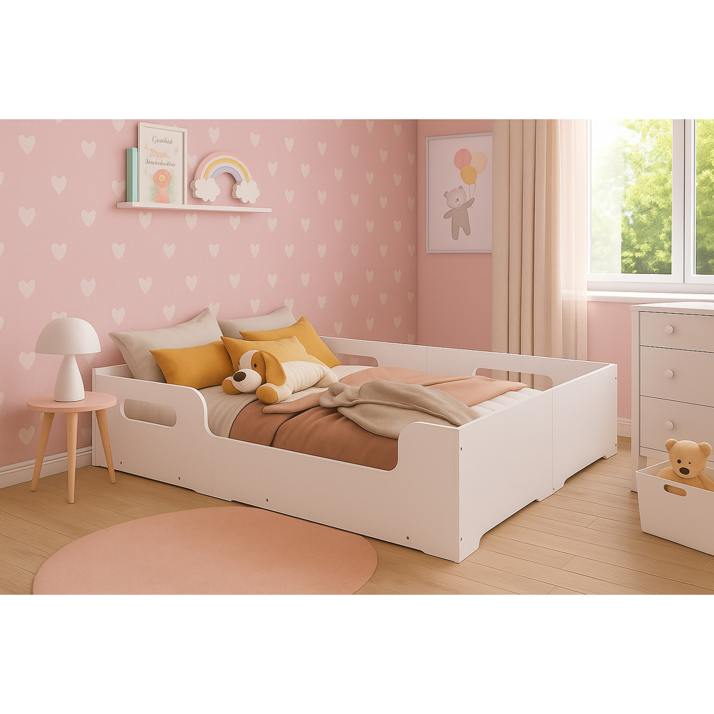 Cama Casal Montessoriana Infantil Princesa Grade d