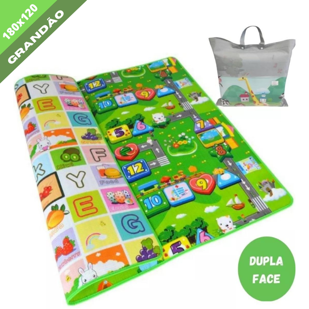 Tapete de Atividades Dupla Face Infantil Bebê Gig