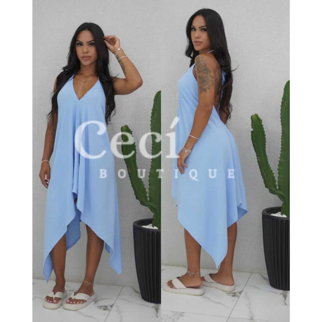 Vestido Casual Envelope Feminino Multiformas Bási