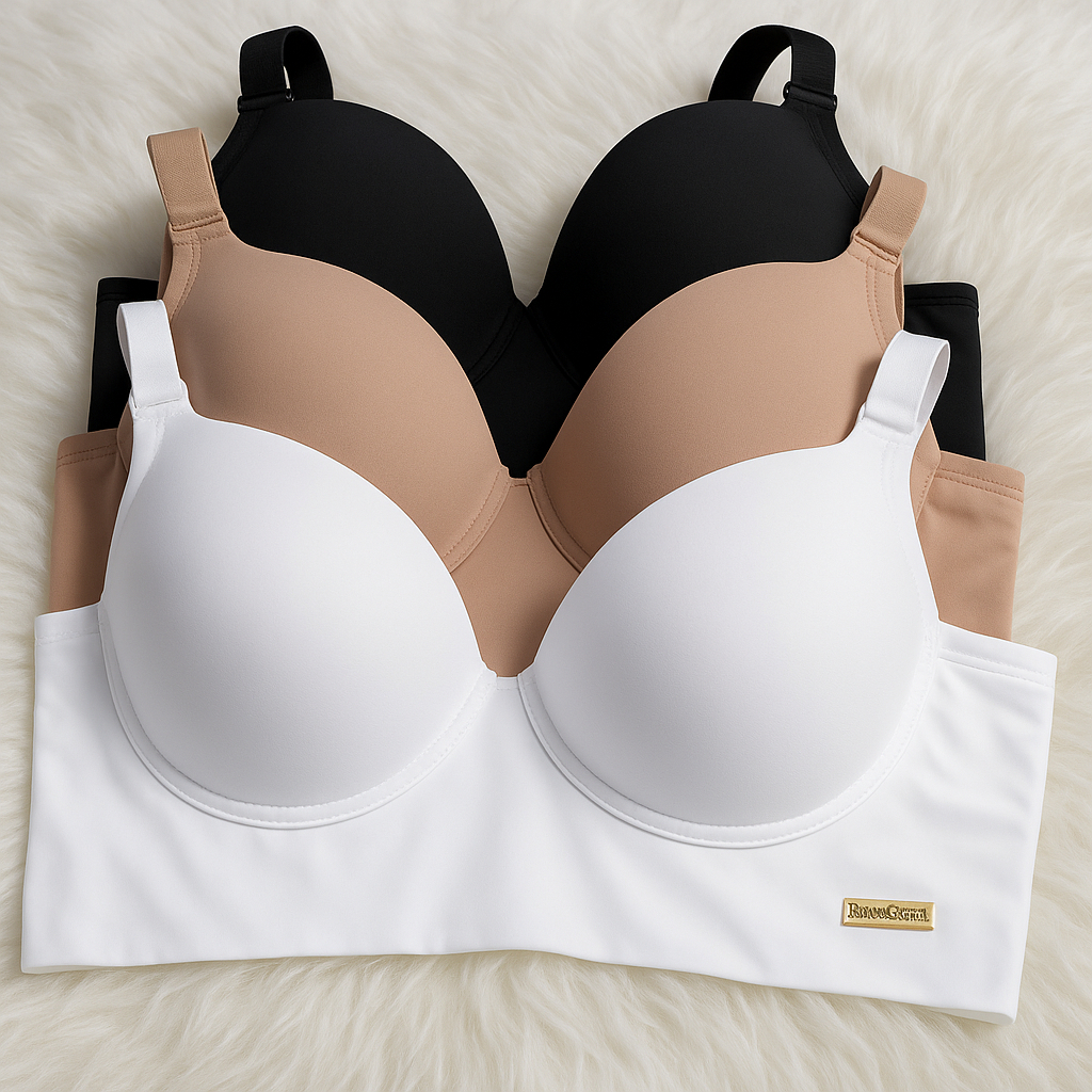 kit c/3 Sutiã Básico Reforçado de Microfibra Co