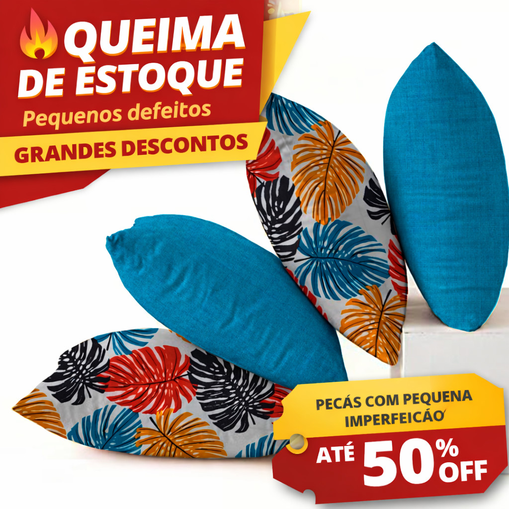 Combo de 4 Capas para Almofadas 0,45cm X 0,45cm &#
