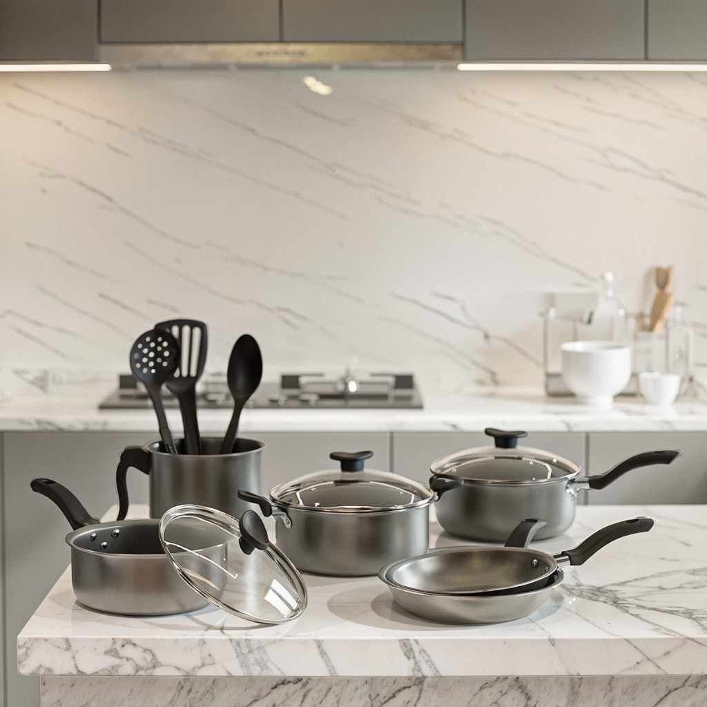 Panelas Kit 9 Pecas Completo De Aluminio Antiadere