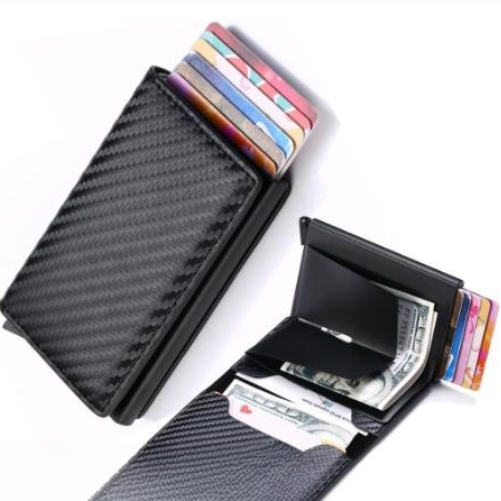 Carteiras Fibra De Carbono Porta-Cartões Masculin