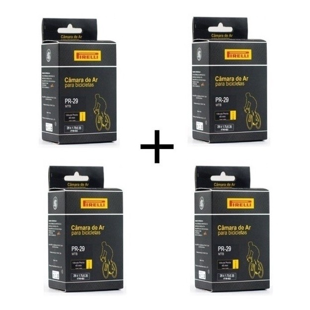 4 Câmara De Ar Pirelli Mtb 29 X 1.75/2.35 Presta 