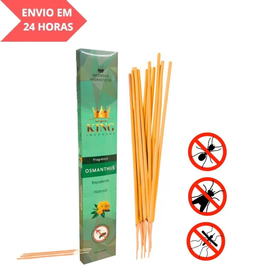 Kit 90 Palitos Incenso Repelente mata mosquito /mo