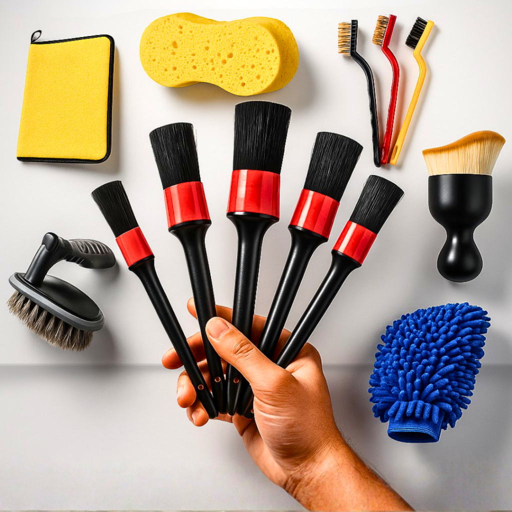 Kit Automotivo Pincel Automotivo Luva Microfibra F