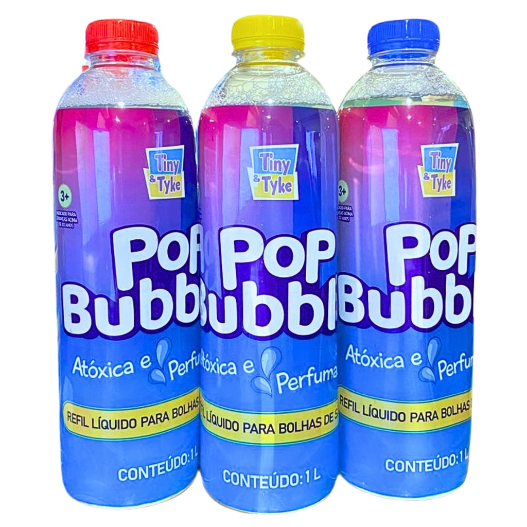Refil Para Bolha De Sabão Liquido Bubble Pop 1L &