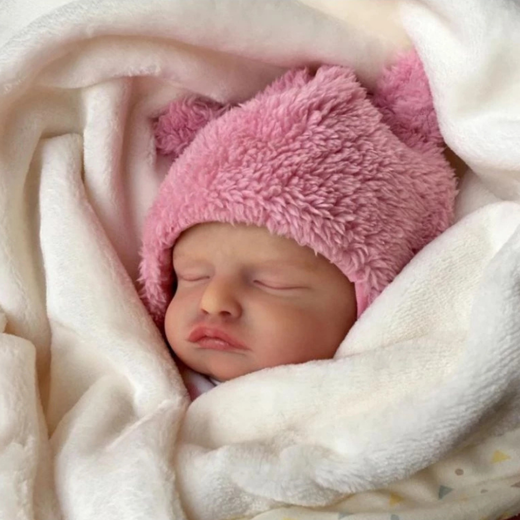 Bebê Reborn Boneca Realista Siliconada Olhos Fech