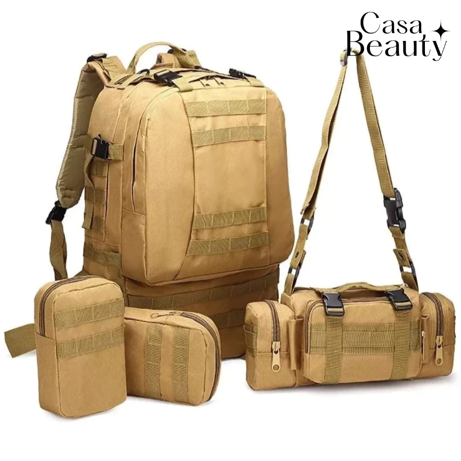 Mochila Militar 55L 4 em 1 Modular Resistente Impe