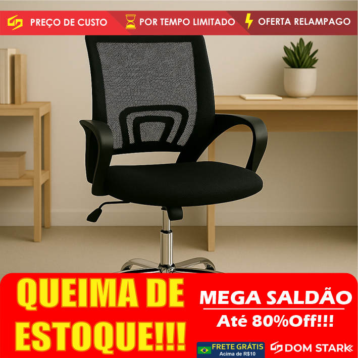 LIQUIDAÇÃO Cadeira Ergonômica Escritório Tela 