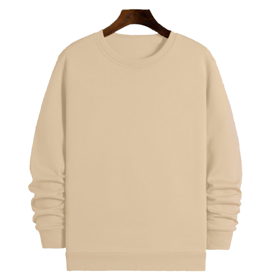 Blusa de Frio Moletom careca liso gola redonda uni