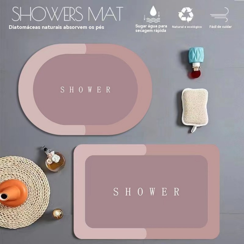 Kit2 Tapete antiderrapante de alta absorção para
