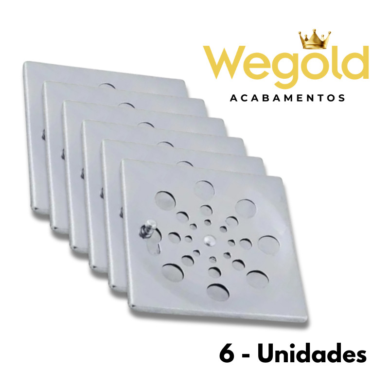 Ralo Tampa Grelha 10x10cm Abre e Fecha Quadrado  A