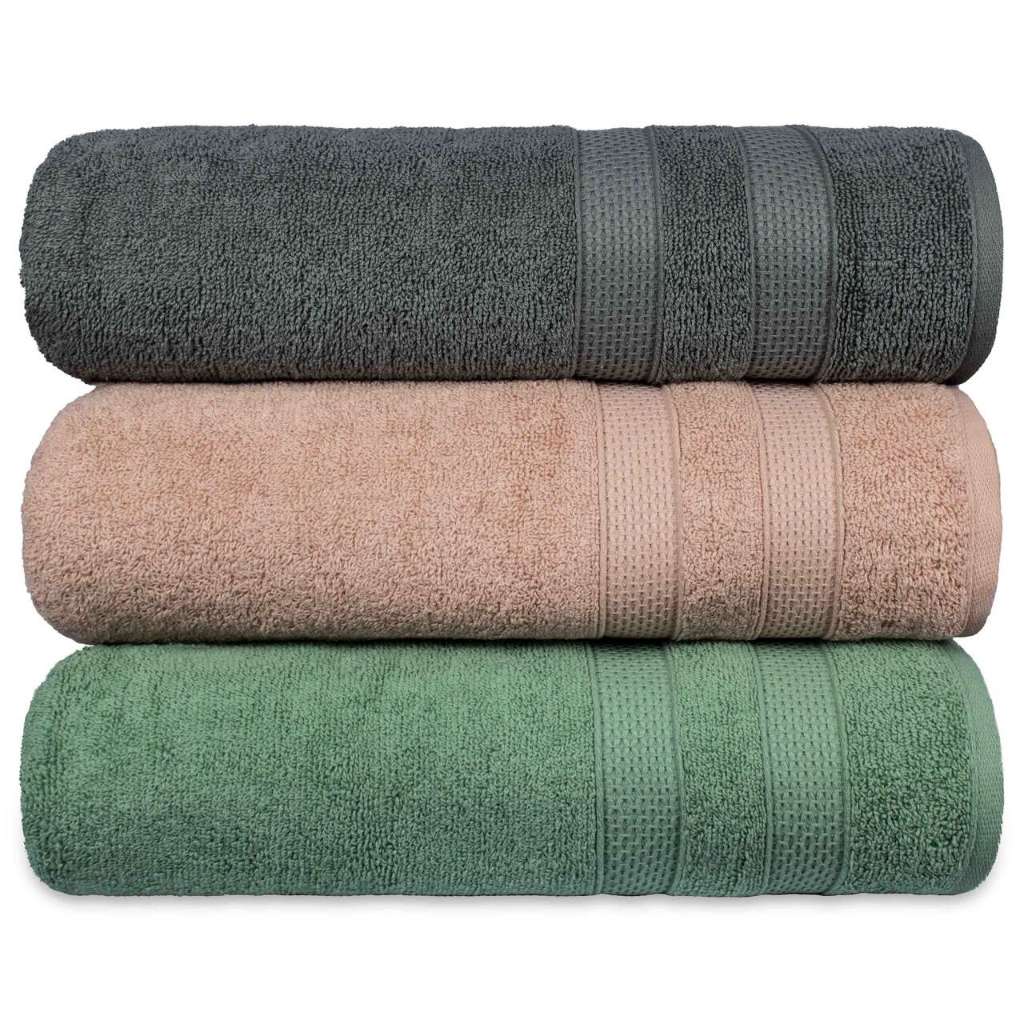 Kit 3 Toalha de Rosto Fio Penteado Extra Macia Com