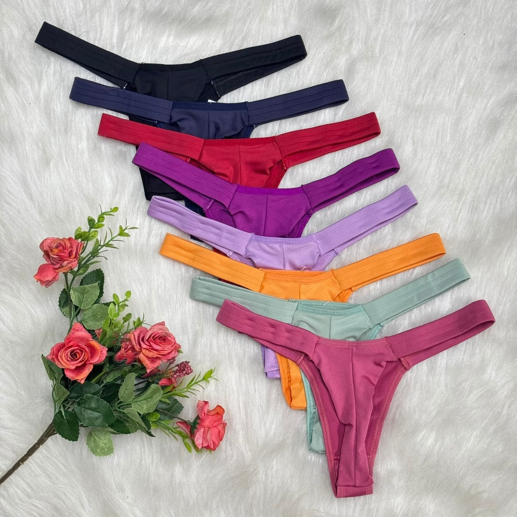 Kit Tanga Fio Duplo Lateral Com Elástico Conforto