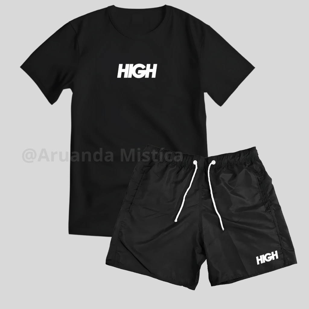 Kit  Camiseta Camisa 100% Algodão e Bermuda Tacte