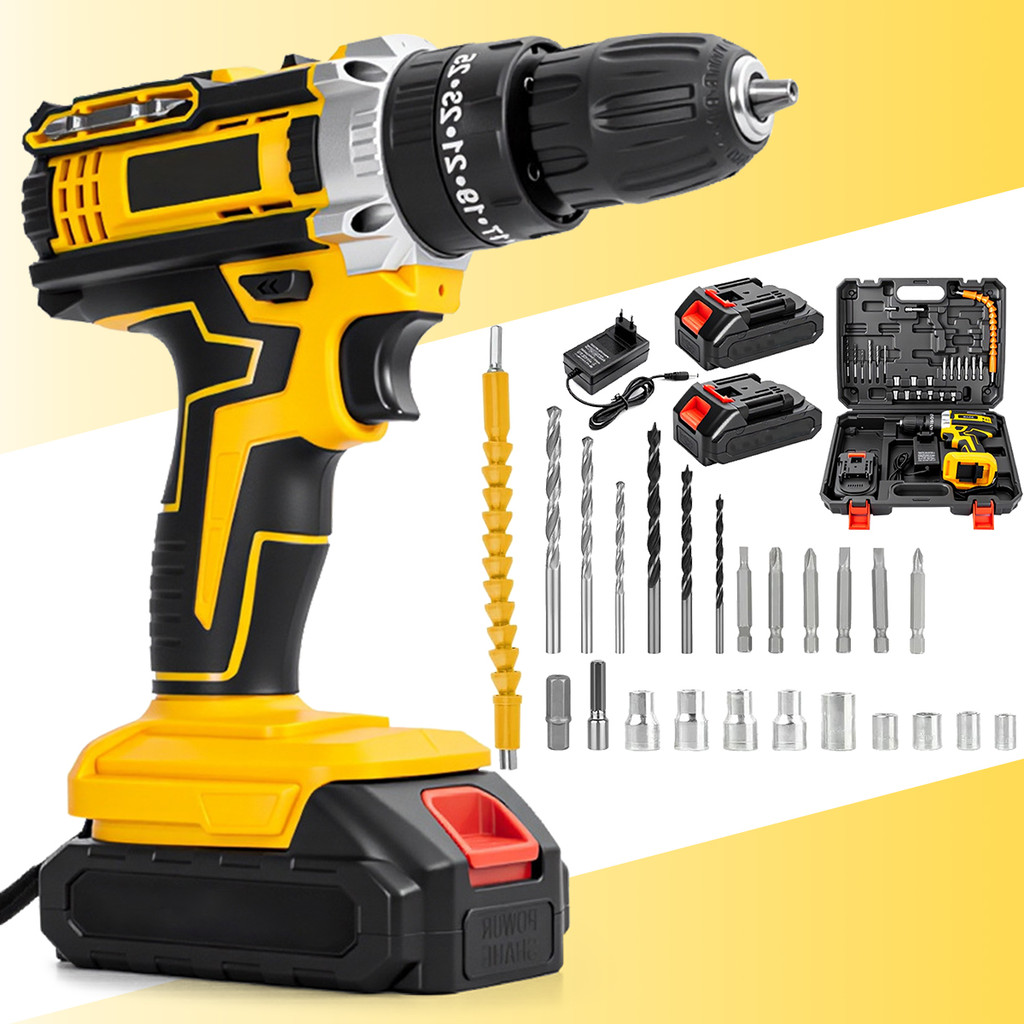Conjunto de parafusadeira elétrica, equipado com 