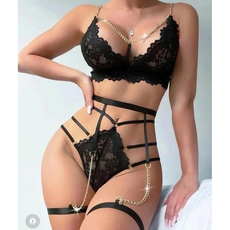 Conjunto de Lingerie de Luxo – Conjunto Cris