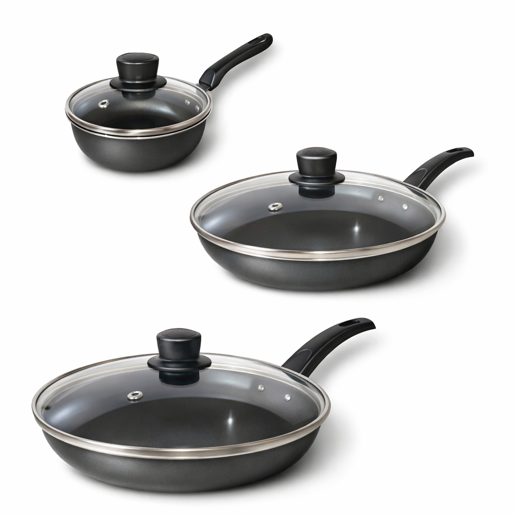 Jogo De Frigideira Francesa Antiaderente Com Tampa