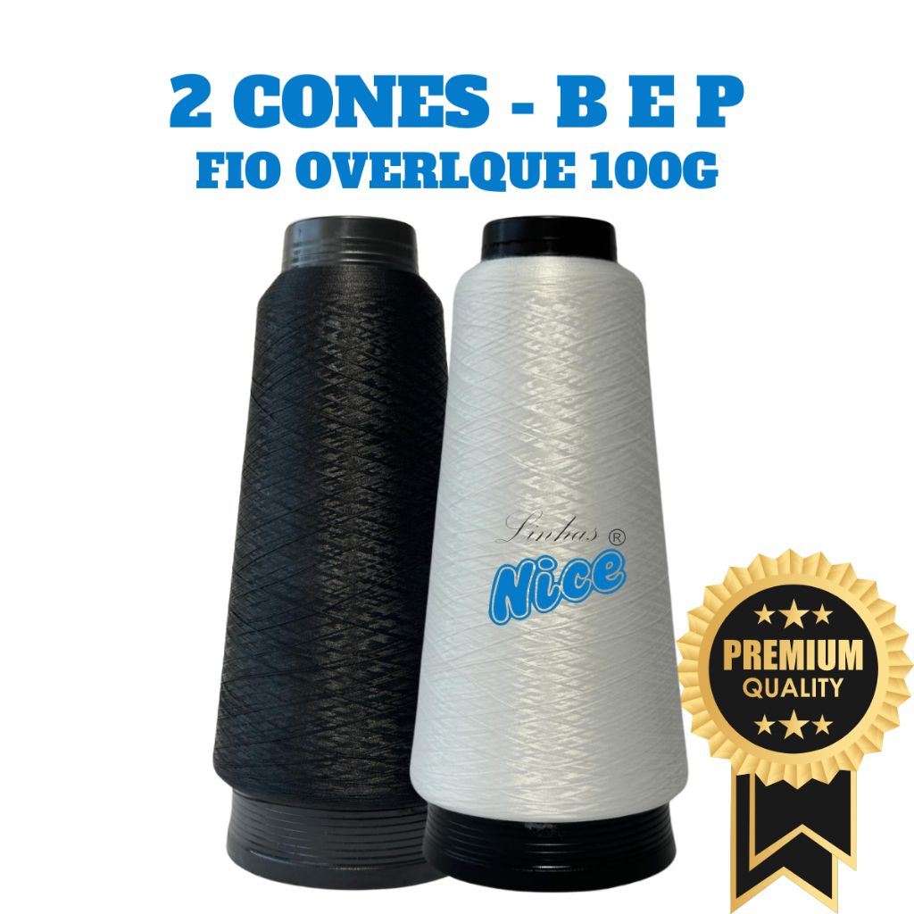Kit 2 Fio Overloque 100g CADA – Para Maquina