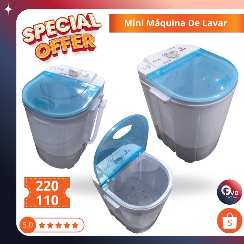 Mini Máquina De Lavar 2 Em 1 Lava E Centrifuga 4