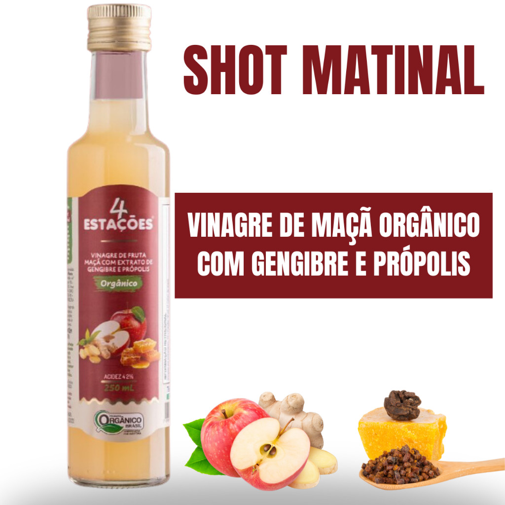 Vinagre de Maça Orgânico com Extrato de Gengibre