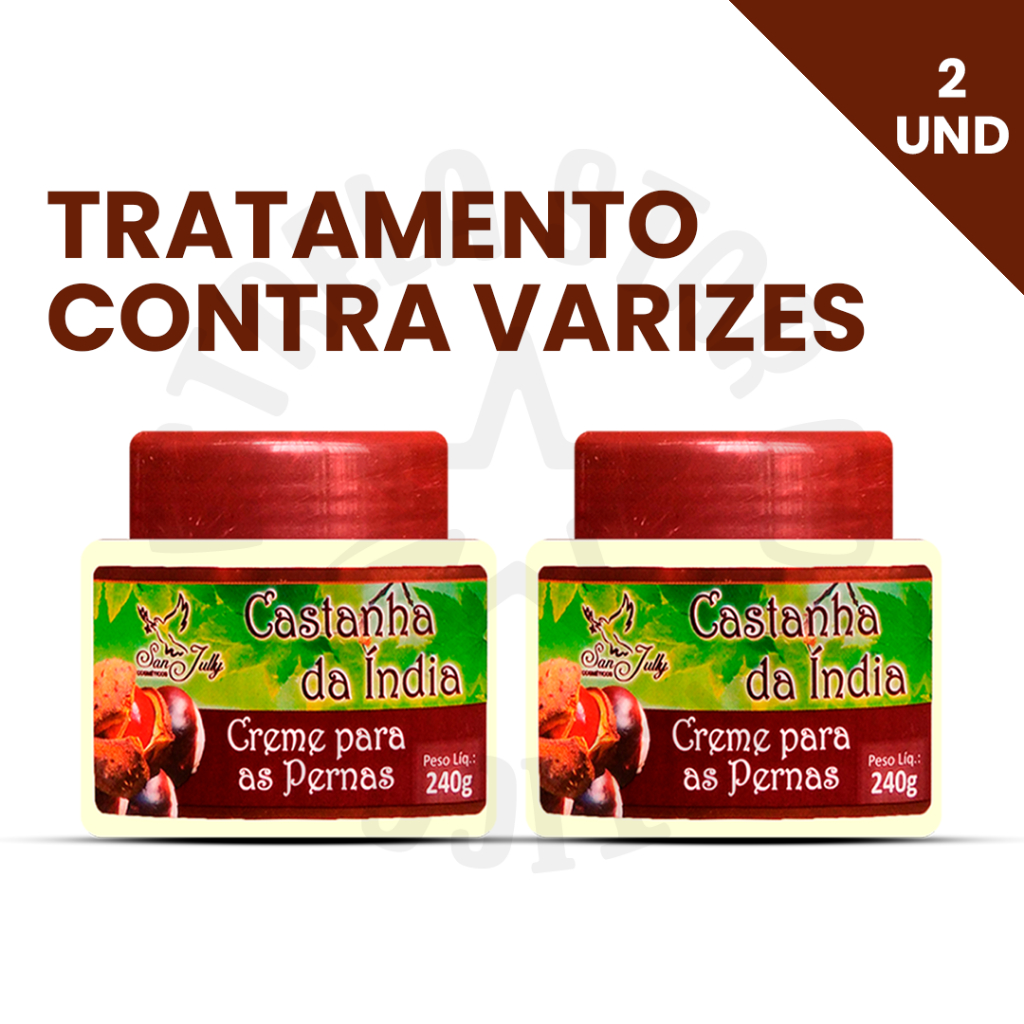Kit 2 Creme para Pernas Castanha Índia Alívio de