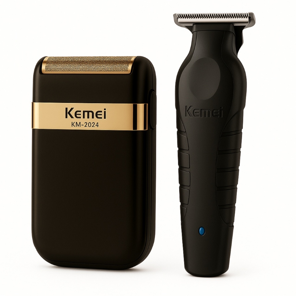 Kit Kemei Profissional Máquina 2299 + Shaver 2024