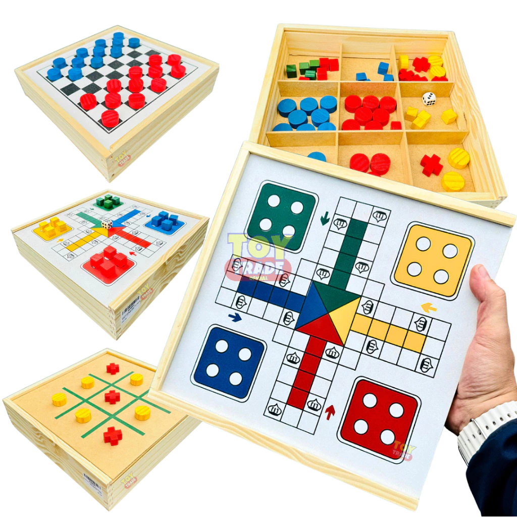 Jogos tabuleiro Dama, Jogo Da Velha, Ludo, Trilha,