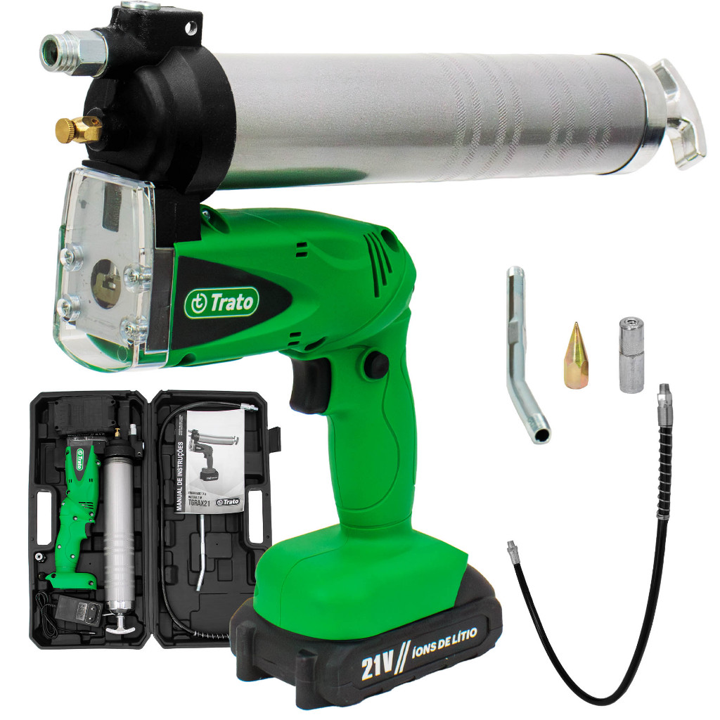 Engraxadeira Pistola Graxa Bateria 21v 9000psi Tgr